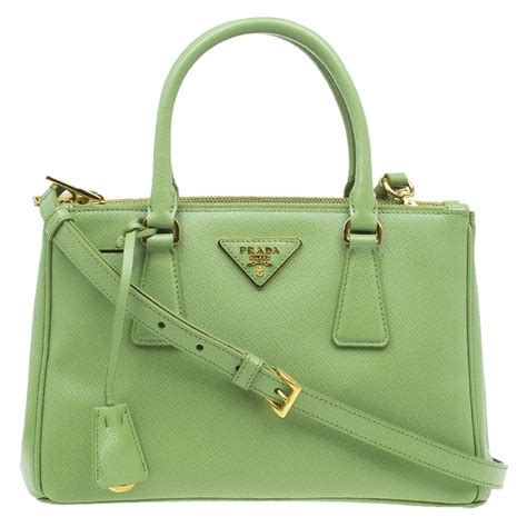 prada double zip tote green|prada double bag saffiano.